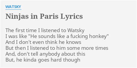 ninjas in paris lyrics